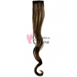 Extensie de par suvita dubla ondulata Vigurous de 45 cm cu clips SUV - 39498 Saten Inchis